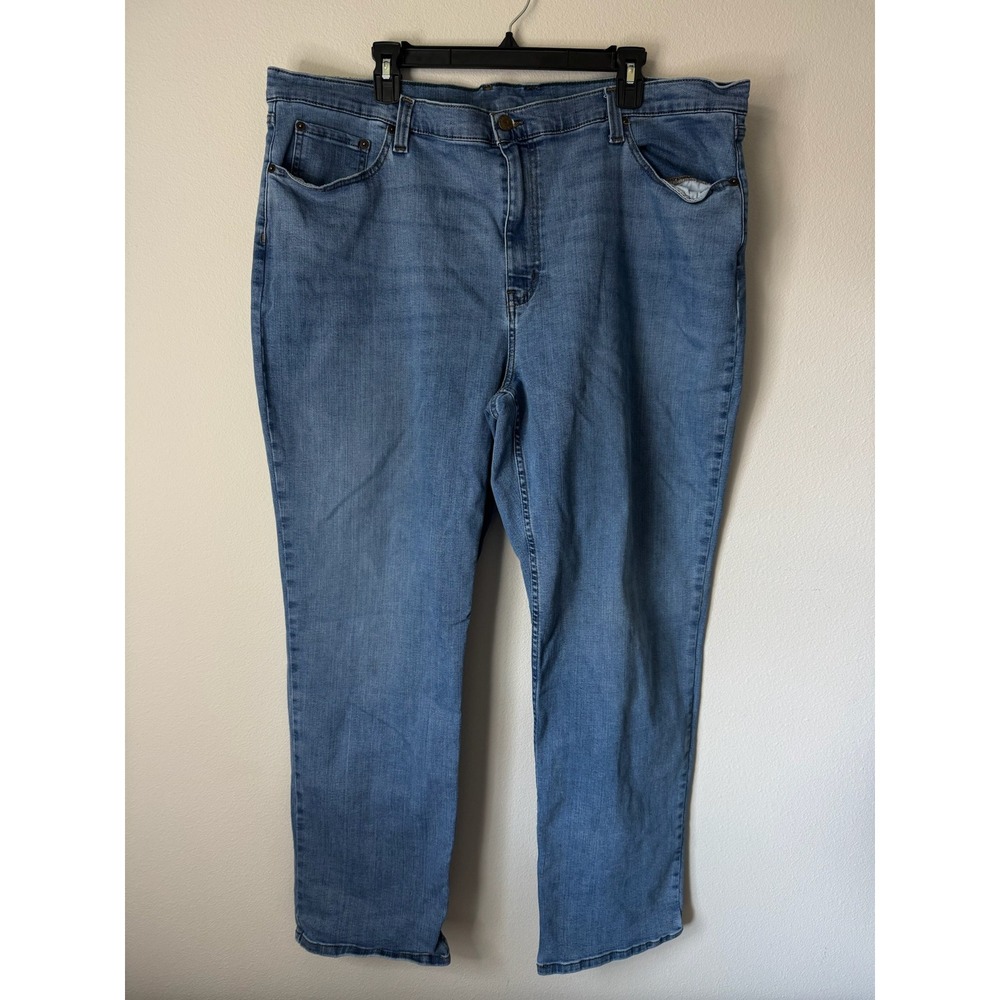 LL Bean BeanFlex Classic Fit Jeans Mens 44x30 Blue Medium Wash Stretch 511182